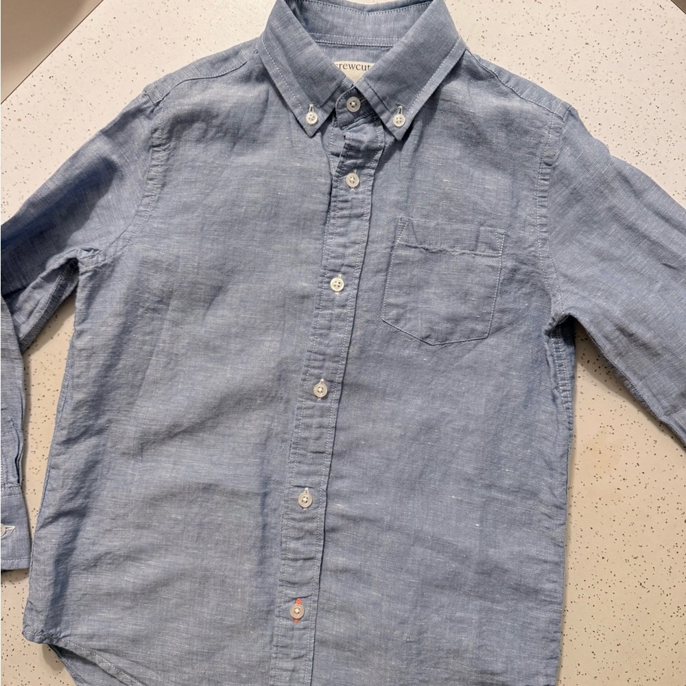 Crewcuts (J Crew) Boys Light Blue Chambray Shirt